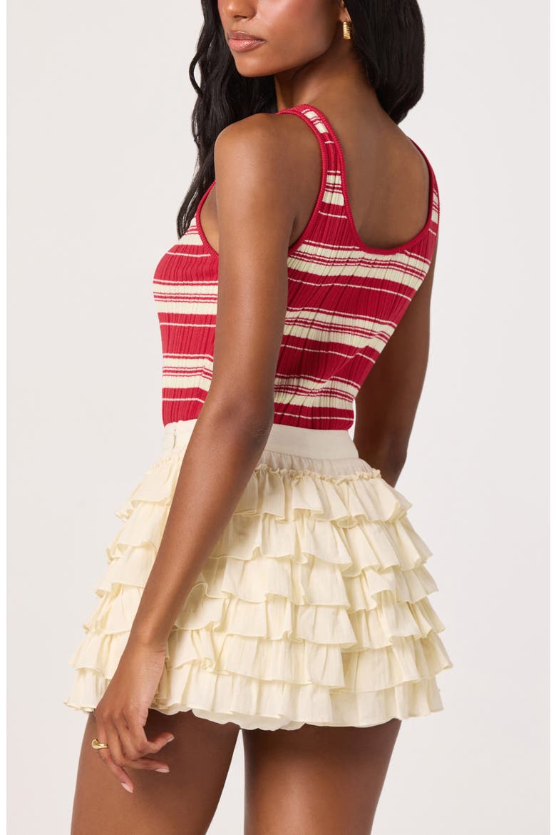 Kaylea Stripe Rib Sweater Tank, Alternate, color, RED STRIPE
