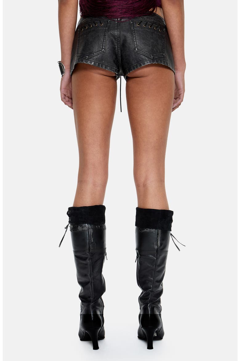 Vaca Whipstitch Faux Leather Mini Shorts (Women) | Nordstrom