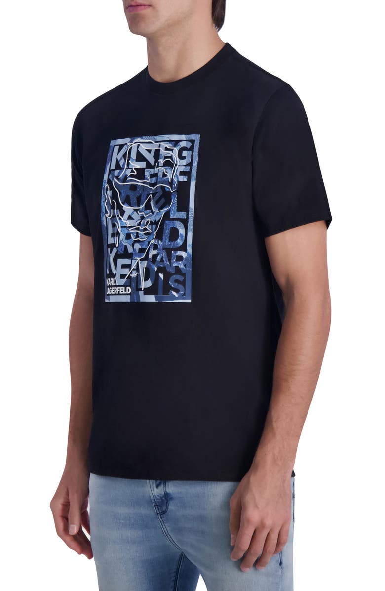 KARL LAGERFELD PARIS Square Sketch Graphic T-Shirt, Alternate, color, 