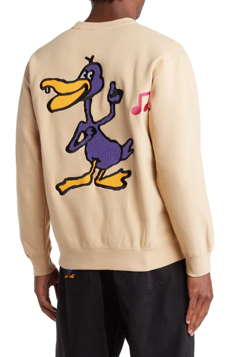 Obey Men's Disco Duck Cotton Blend Crewneck Sweatshirt, Alternate, color, 