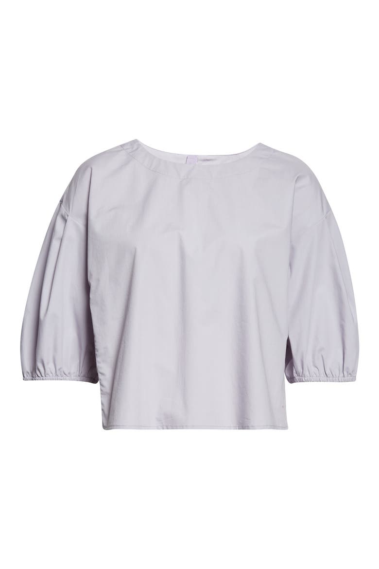 Popeline Boxy Cotton Top, Alternate, color, LILAC