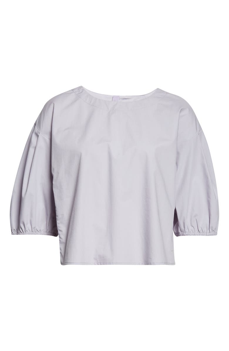 Giorgio Armani Popeline Boxy Cotton Top, Alternate, color, Lilac