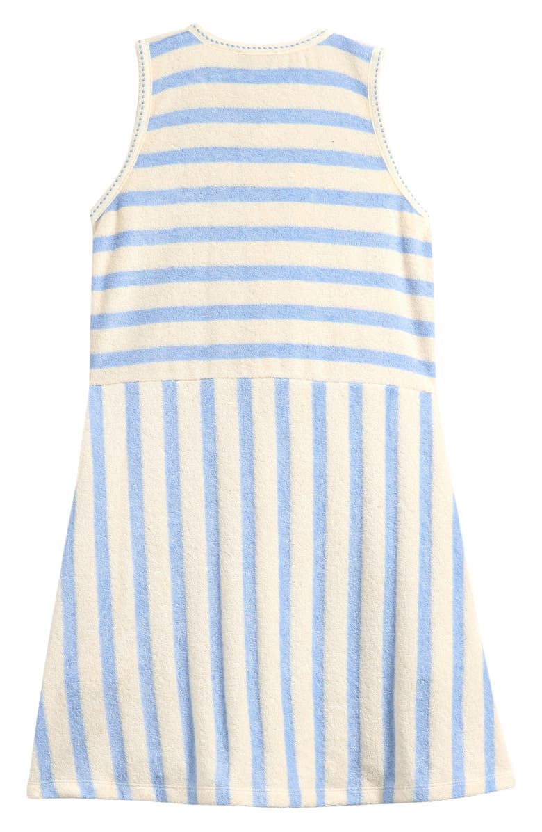 Reiss Kids' Sunny Stripe Terry Dress, Alternate, color, Pale Blue