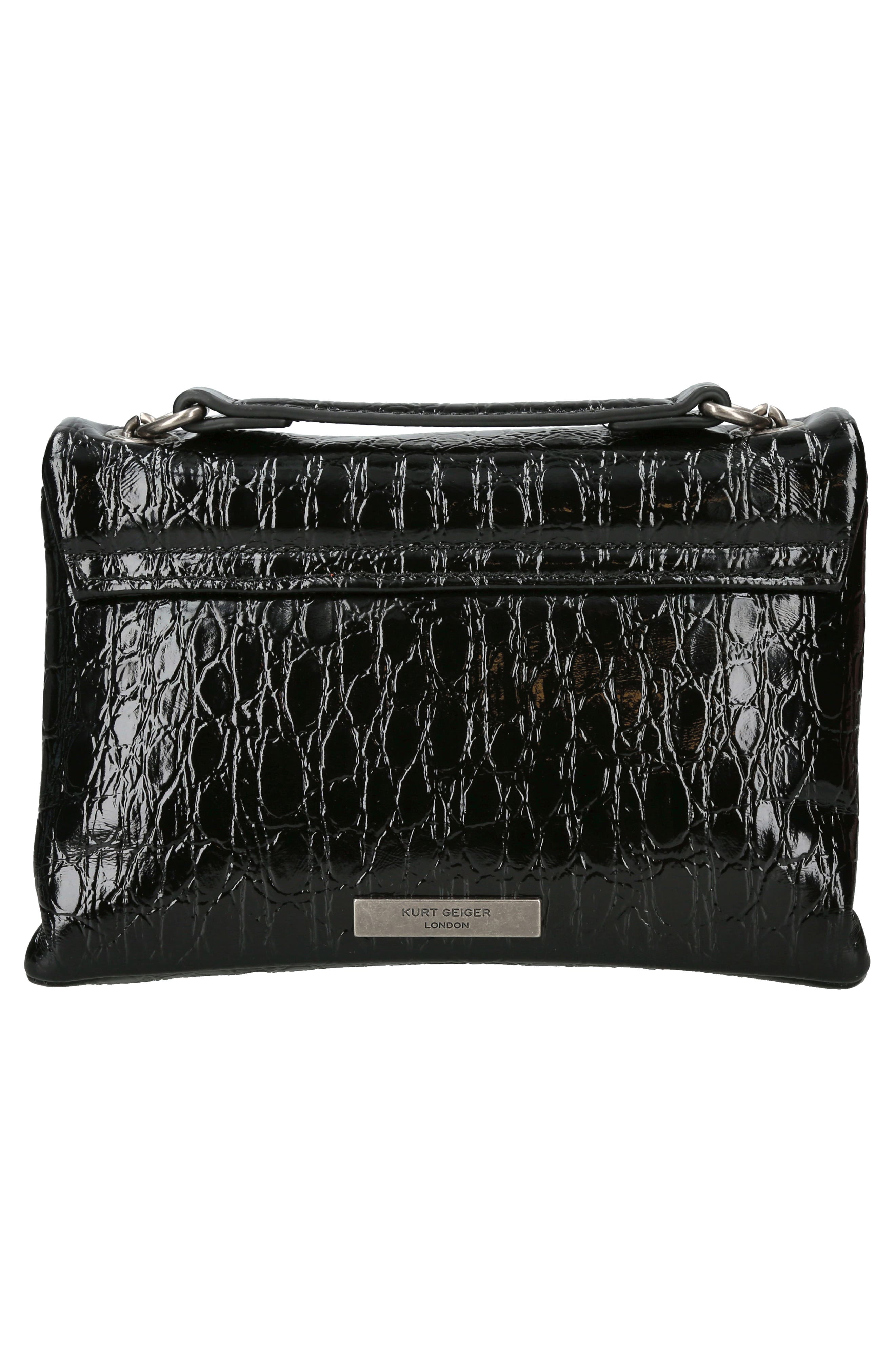 Kurt Geiger London Small Kensington Love Embossed Leather Convertible Crossbody Bag, Alternate, color, 