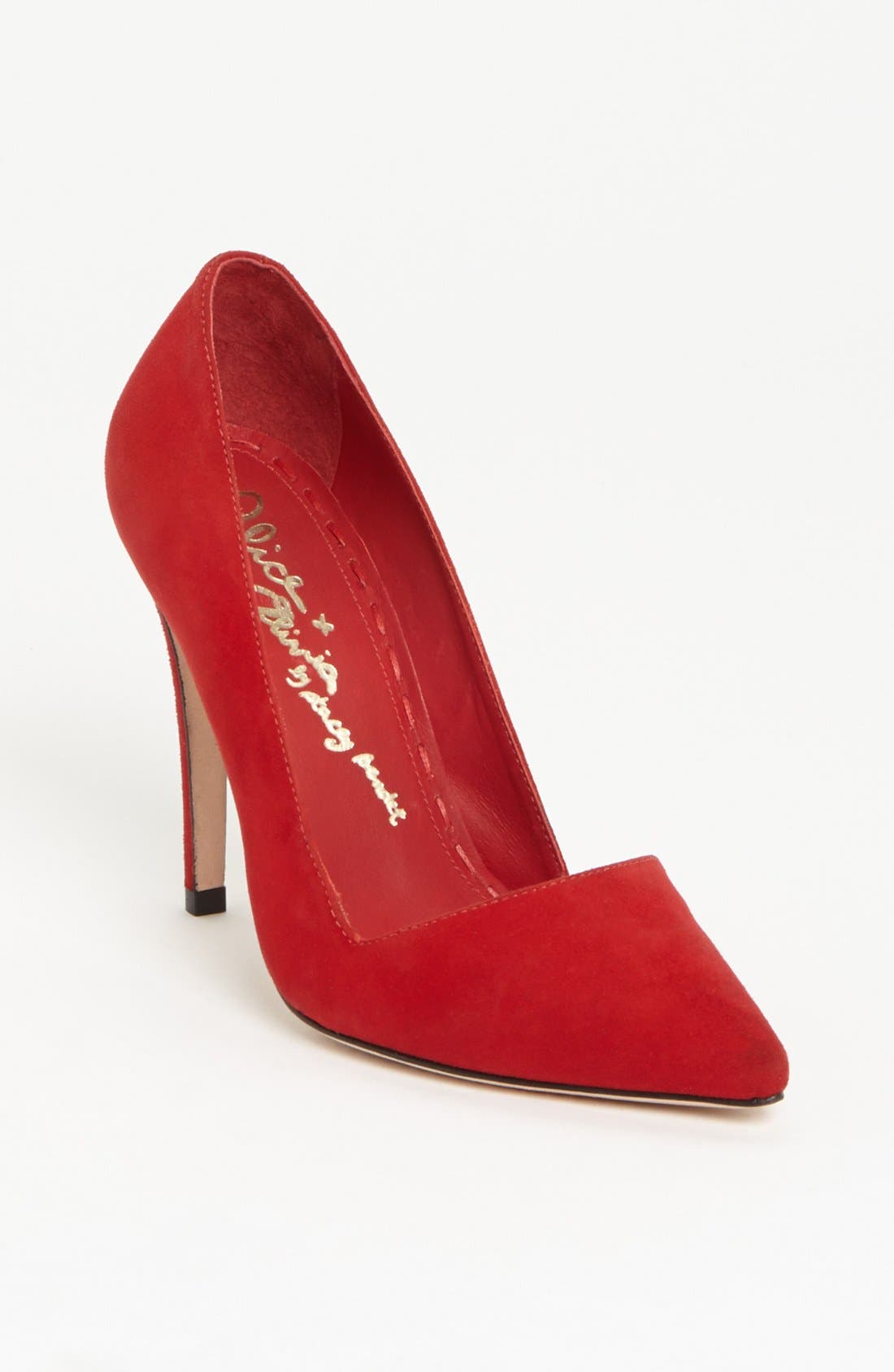 'Dina' Pump, Main, color, SCARLET SUEDE