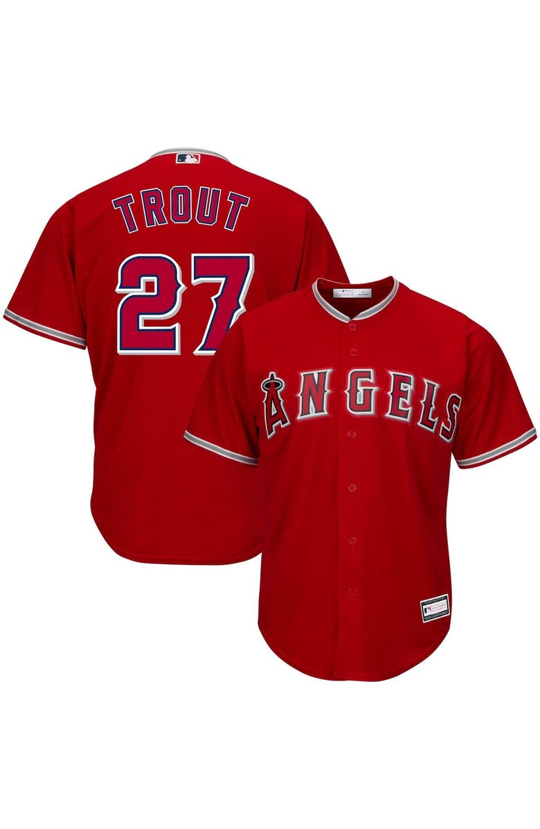 PROFILE Men's Mike Trout Red Los Angeles Angels Big & Tall Replica Player Jersey, Alternate, color, 