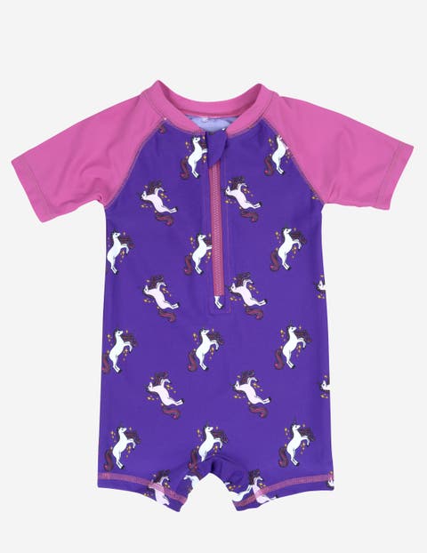 Baby One-Piece Rashguard, UPF 50+ Sun Protection Swimwear