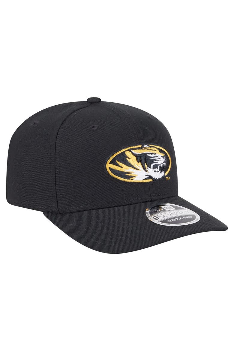 Men's New Era  Black Missouri Tigers Team Collective 9SEVENTY Stretch-Snap Adjustable Hat, Alternate, color, Black