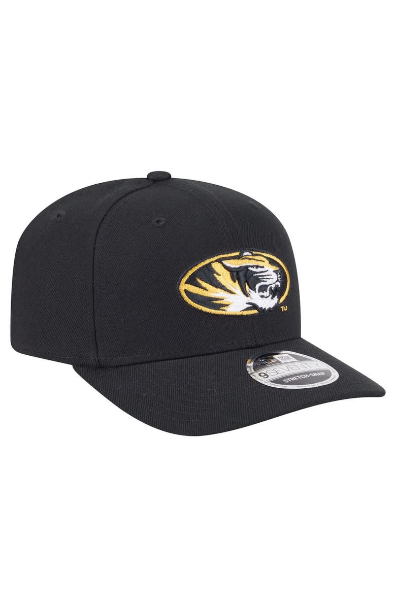 New Era Men's New Era  Black Missouri Tigers Team Collective 9SEVENTY Stretch-Snap Adjustable Hat, Alternate, color, Black