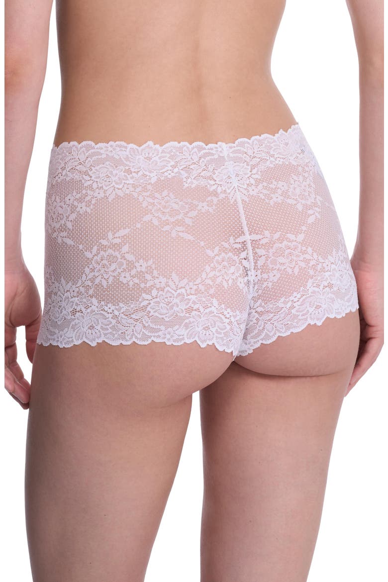 Heavenly Lace Boyshorts, Alternate, color, WHT