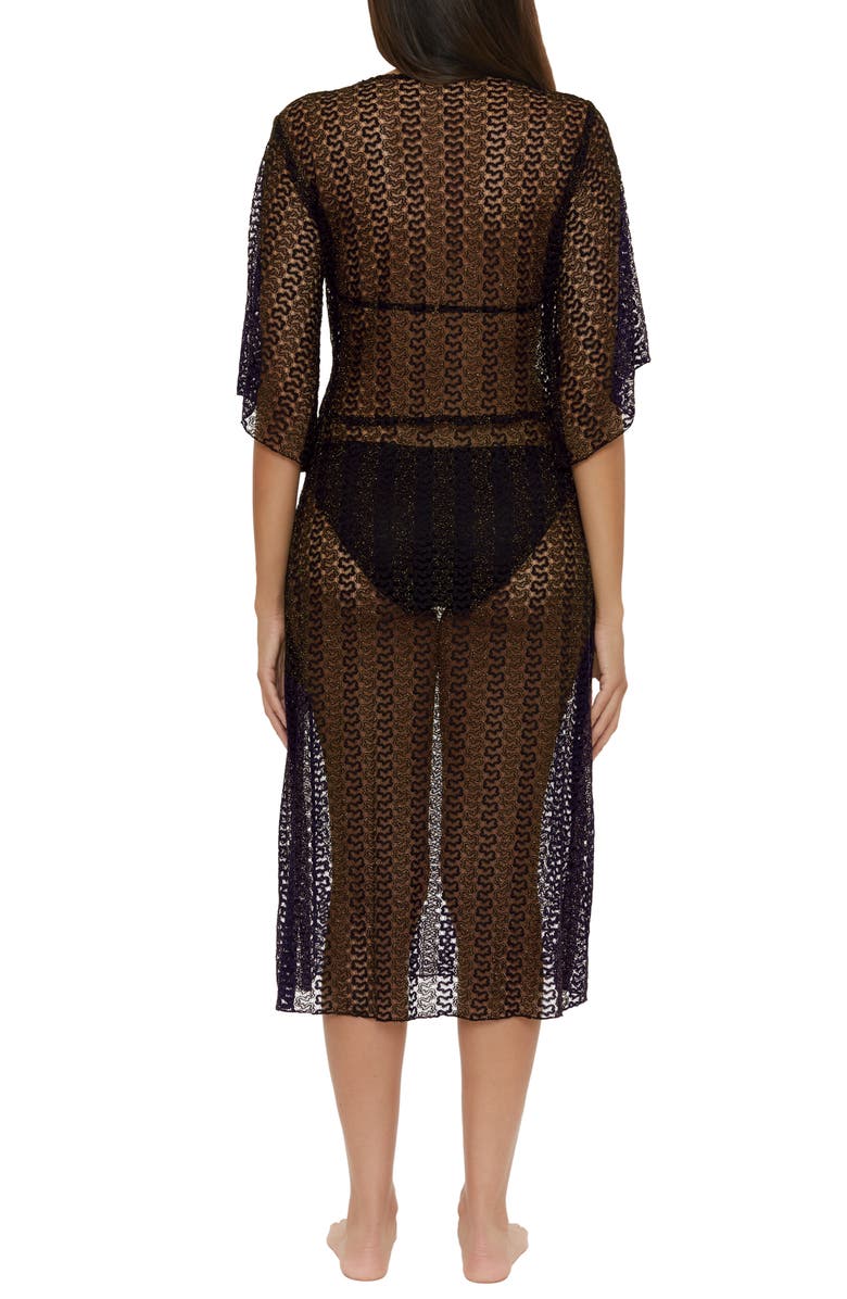 Becca Golden Mesh Cover-Up Dress, Alternate, color,