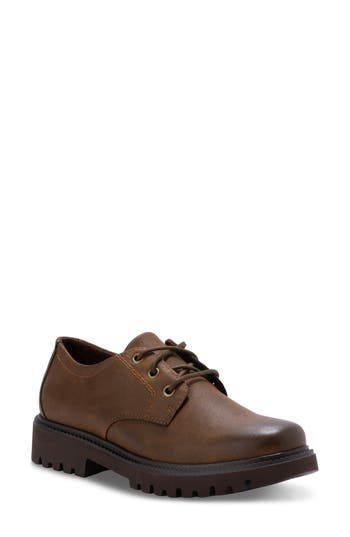 Shop Eastland Dawn Lug Sole Derby In Bomber Brown