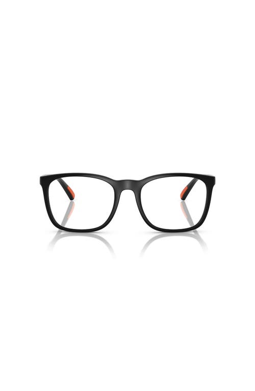 Polo Ralph Lauren 52mm Rectangle Optical Glasses In Black