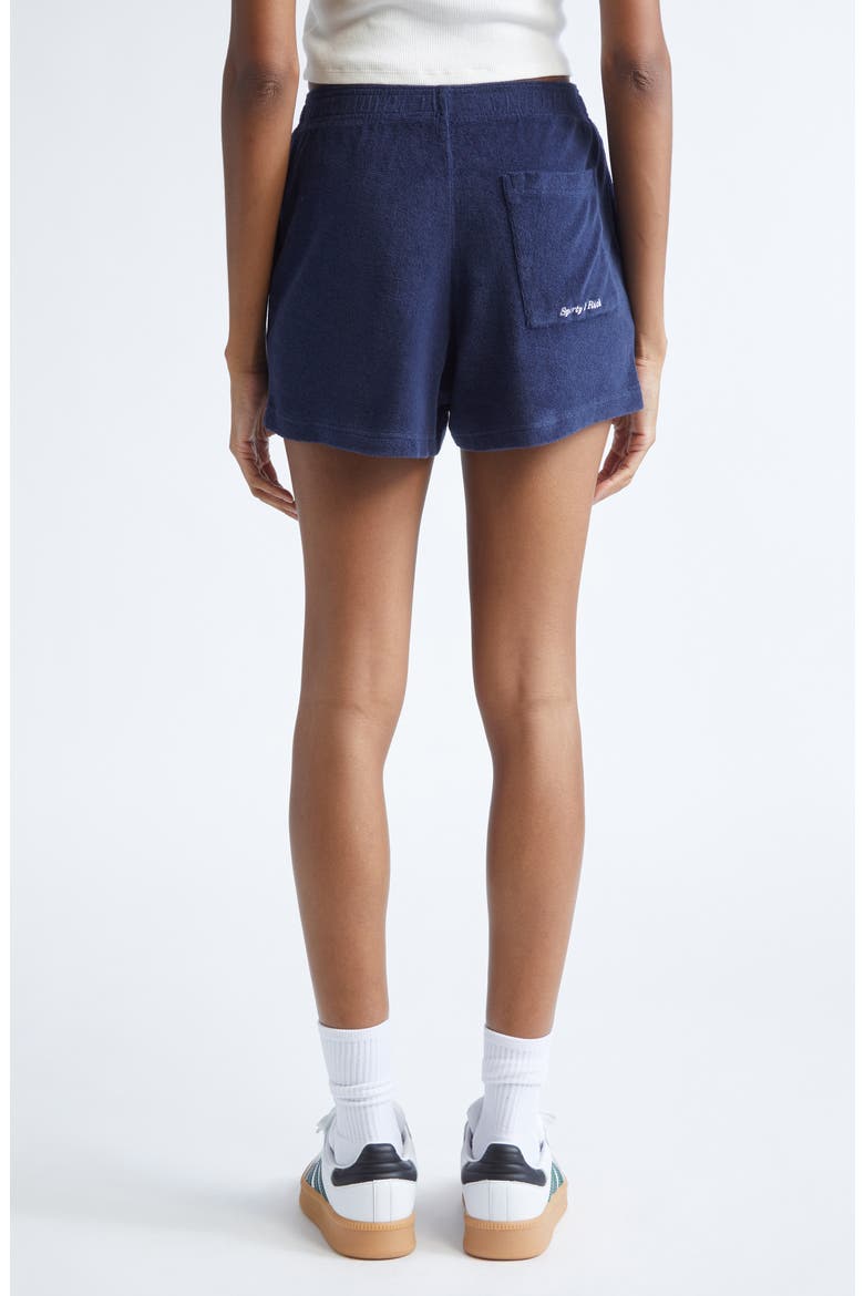 Eden Script Terry Shorts, Alternate, color, DARK NAVY