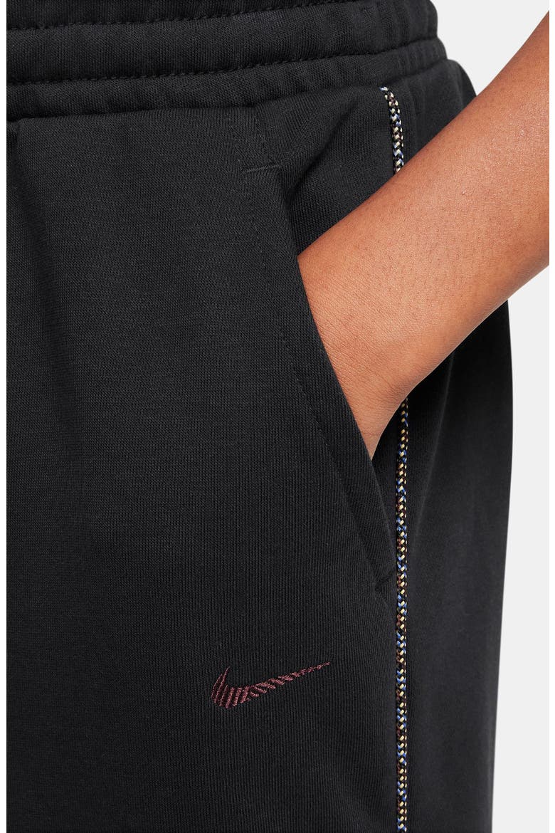 Kids' Sportswear Club Fleece Contrast Trim Joggers, Alternate, color, BLACK/ BURGUNDY CRUSH