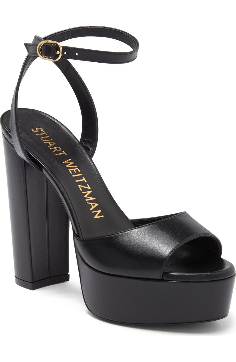 Stuart Weitzman Ryder II Platform Sandal, Main, color, Black