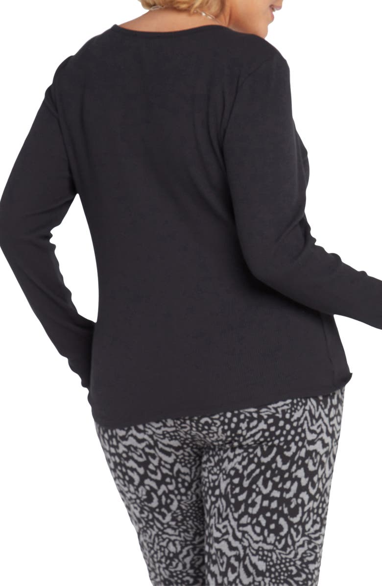 NYDJ Fitted Henley Thumbhole Top, Alternate, color, 
