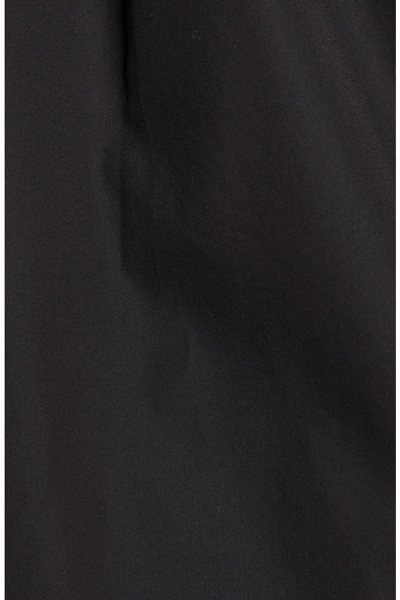 Puff Sleeve Ruffle Cotton Shirt, Alternate, color, BLACK