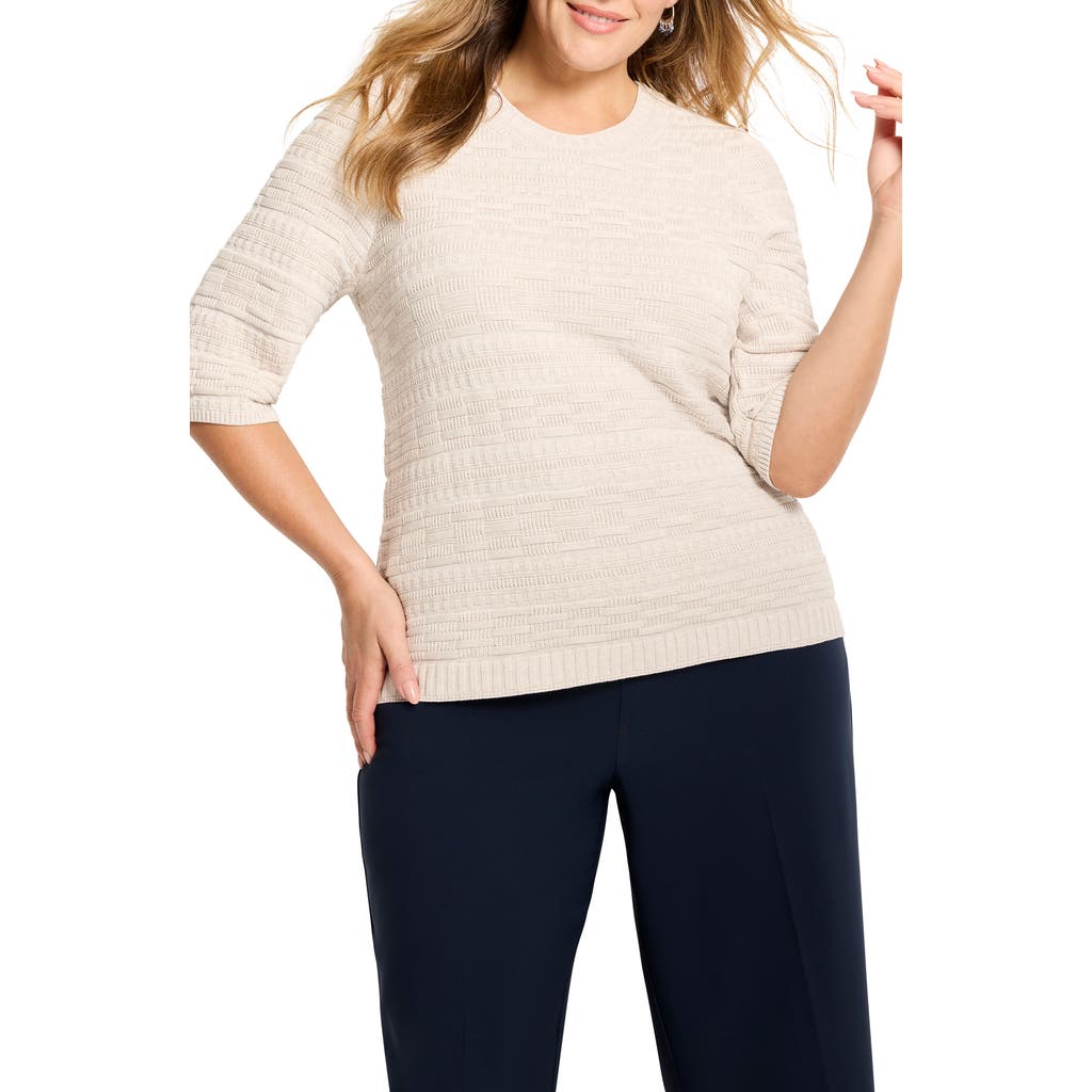 Nic + Zoe Nic+zoe Textured Sweater In White