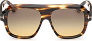 TOM FORD Rhonda 56mm Gradient Pilot Sunglasses