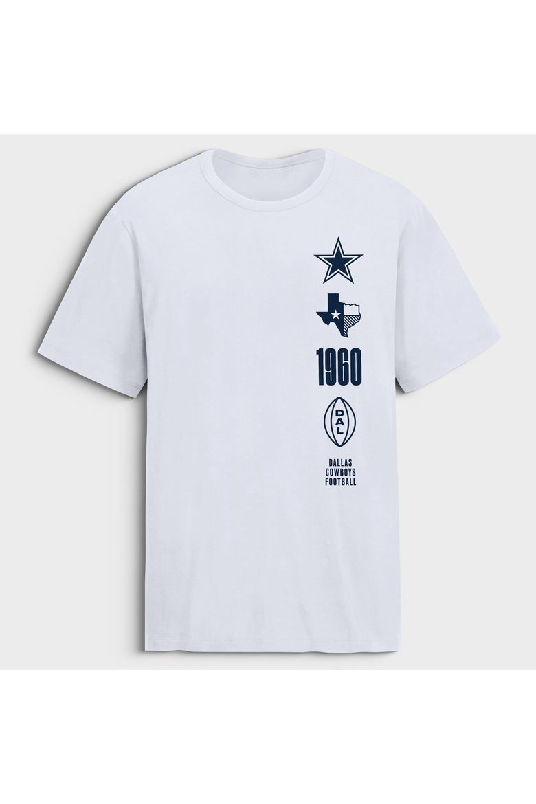 Men's Fanatics White Dallas Cowboys Breaking Tackles Legacy Cotton T-Shirt, Main, color, White