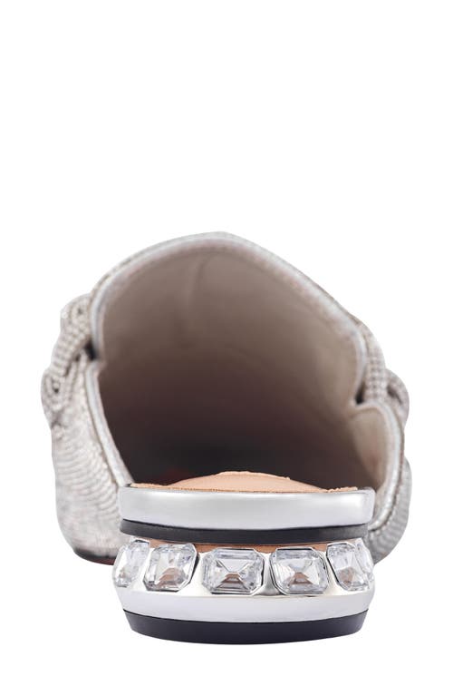 Lady Couture Micro Rhinestone Loafer Mule In Silver