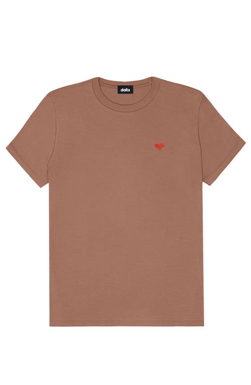 Dalix Womens Pixel Heart Jersey Relaxed Tee