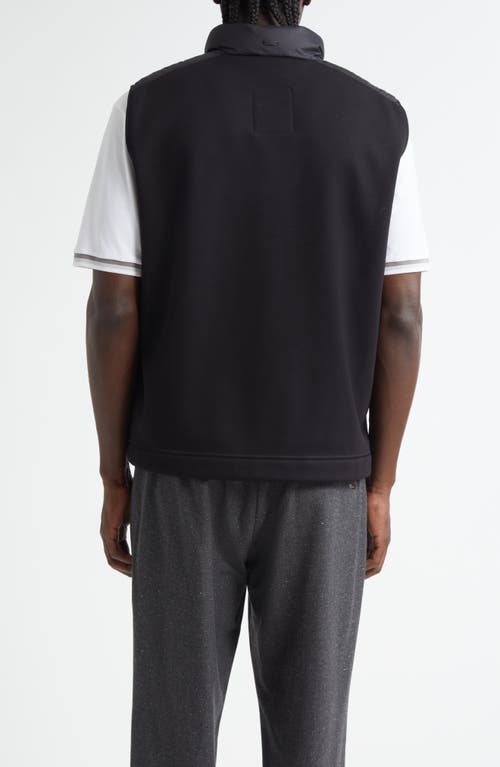 Herno Quilted Front Down Vest In Black