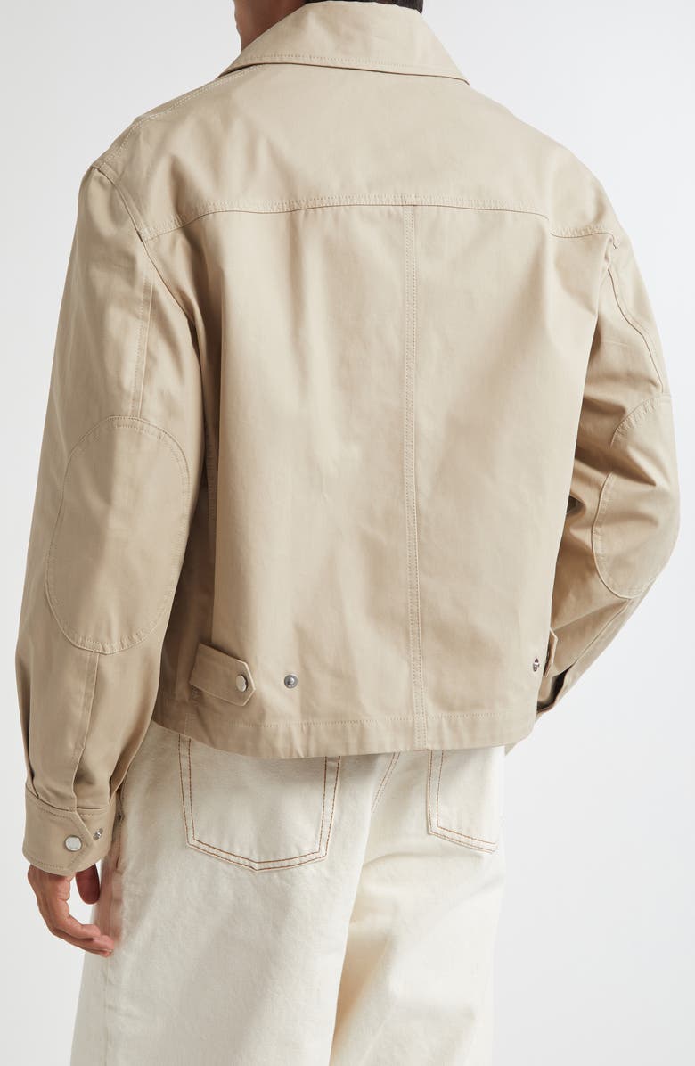 AMI PARIS Cotton Gabardine Worker Jacket, Alternate, color, Cafe Creme