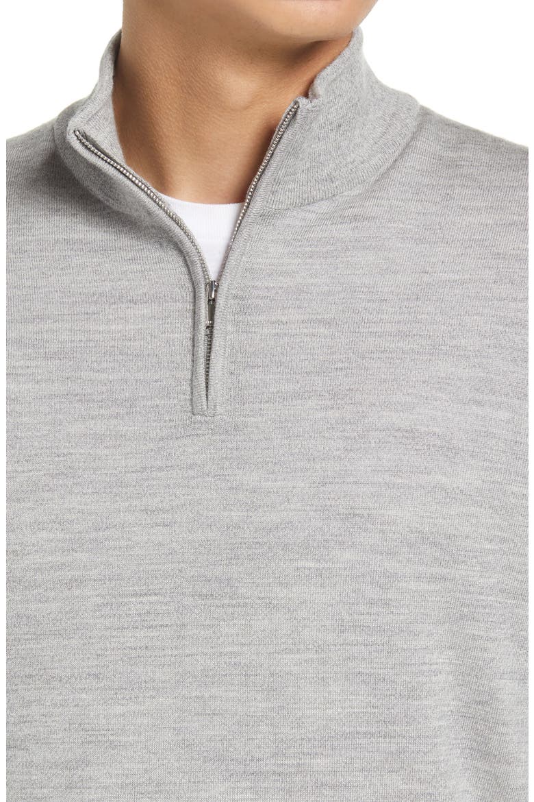 Blackhall Quarter Zip Wool Sweater, Alternate, color, SOFT GREY MOULINE