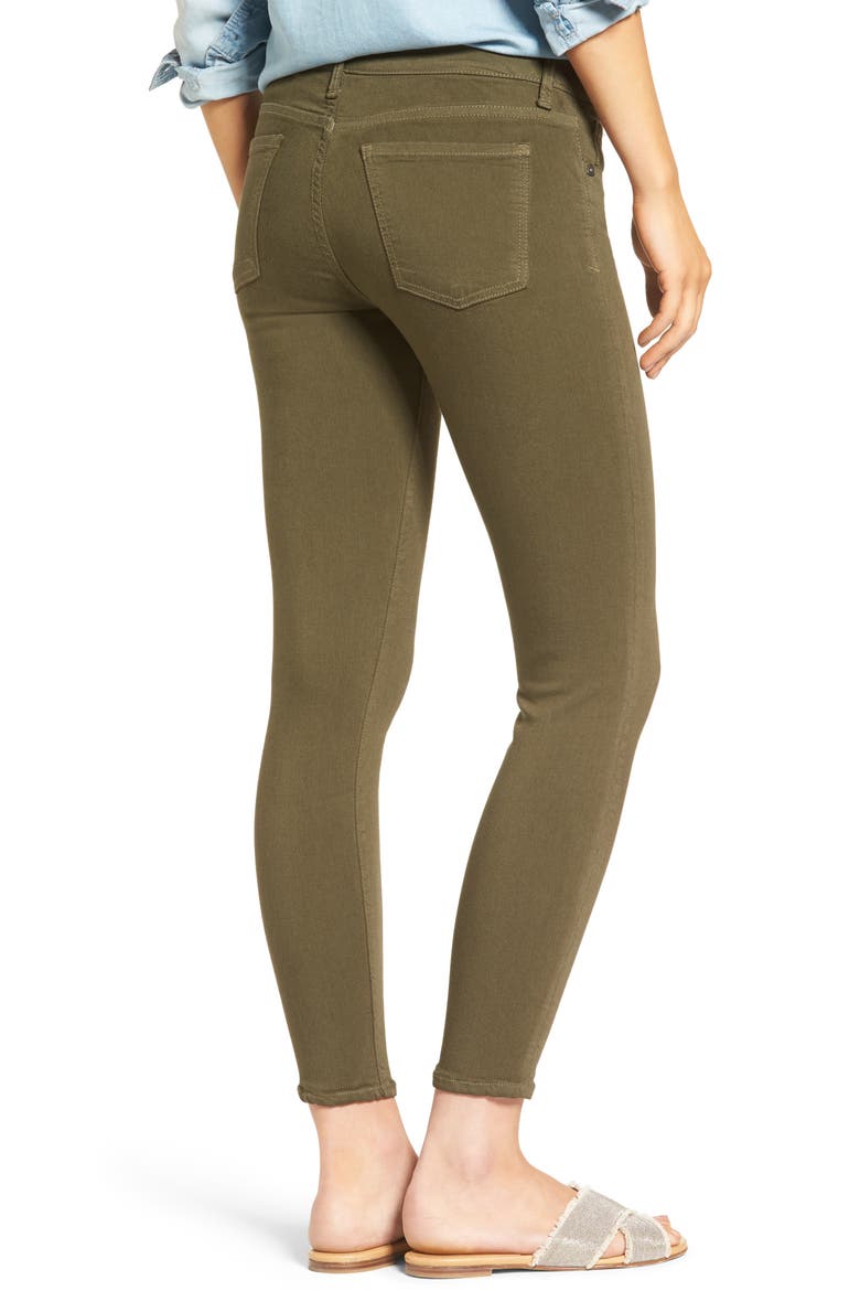 Donna Skinny Jeans, Alternate, color, OLIVE