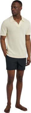 Onia Cotton Textured Johnny Collar Polo