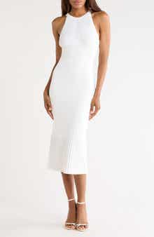 L'AGENCE Kim Pleat Hem Knit Dress