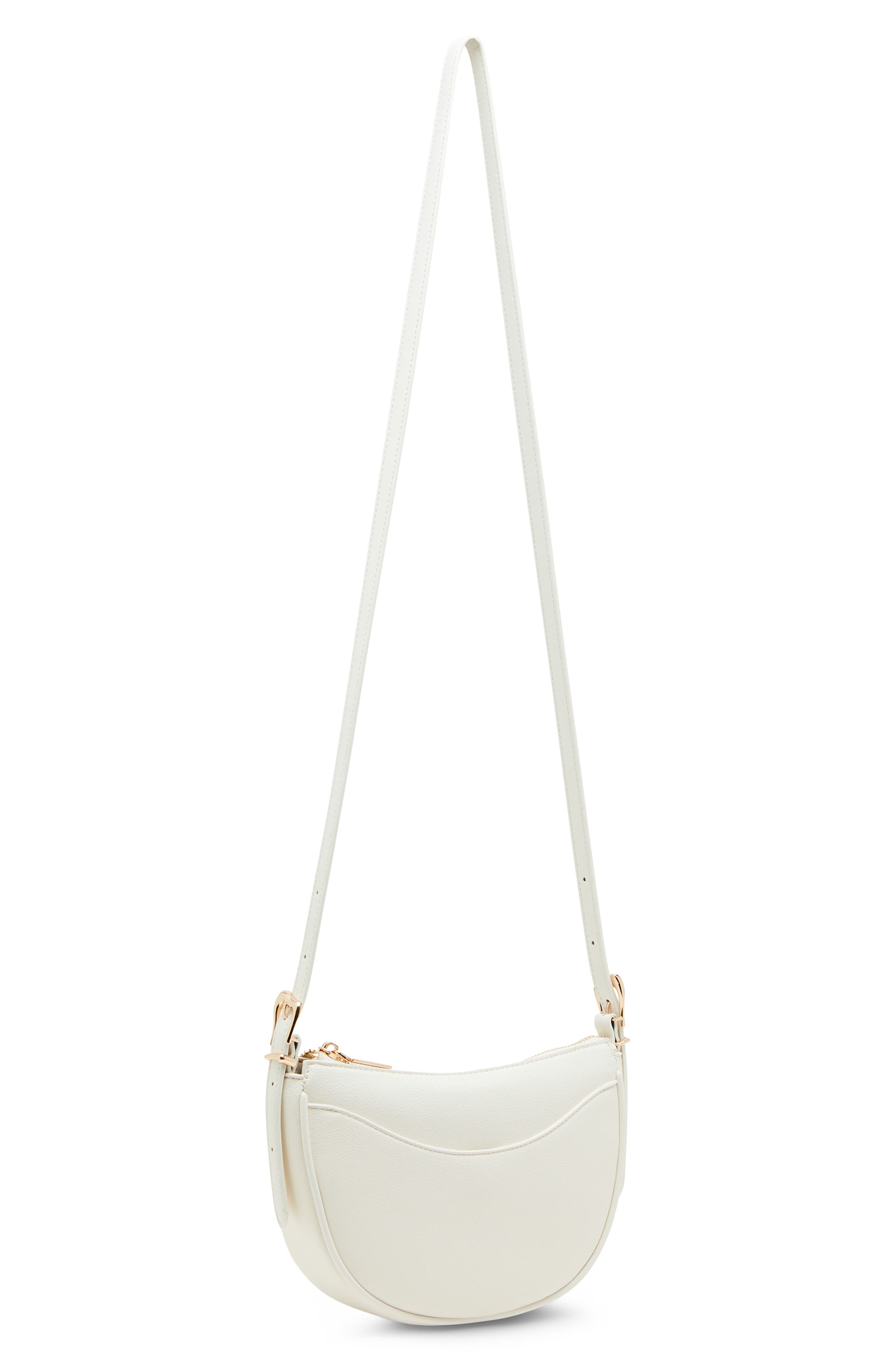 Anne Klein Half Moon Crossbody Bag, Alternate, color, White