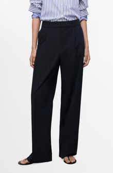 MANGO Pleated Wide Leg Pants
