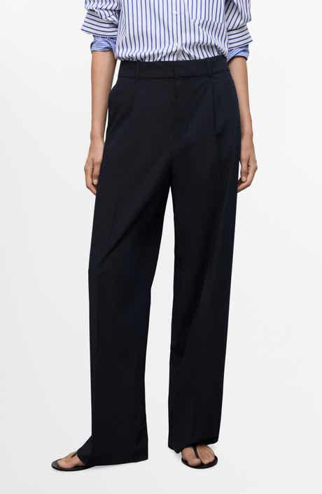MANGO Pleated Wide Leg Pants