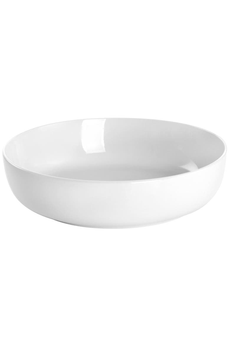 Avisala 12 Piece Fine Ceramic Dinnerware Set, Alternate, color, White