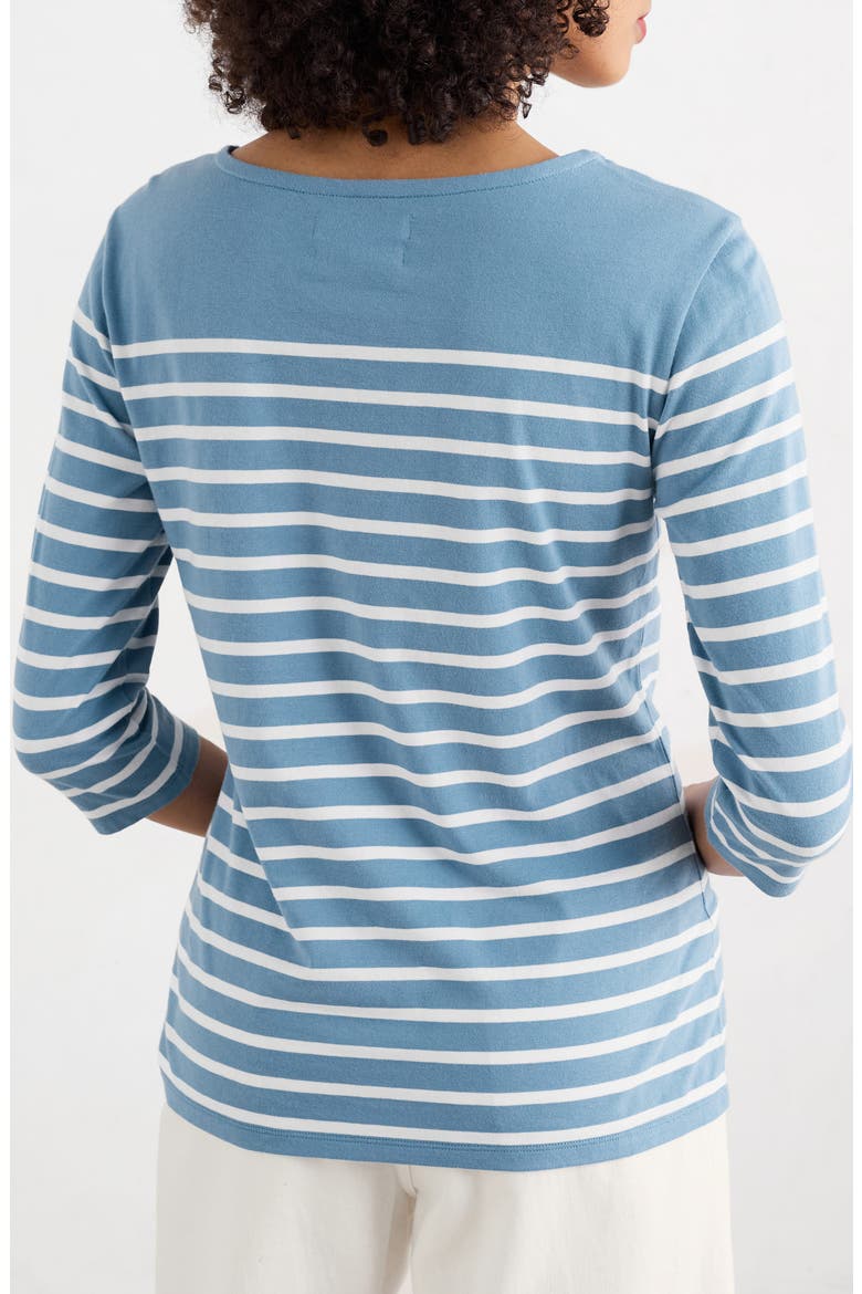 Sailor Stripe Organic Cotton Top, Alternate, color, FALMOUTH BRETON HORIZON CHALK