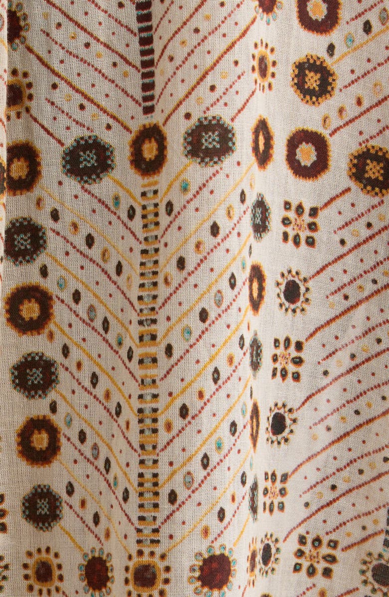 Isabel Marant Étoile Mexica Mixed Print Cotton Button-Up Shirt, Alternate, color,