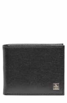 Original Penguin Saffiano Bifold Leather Wallet