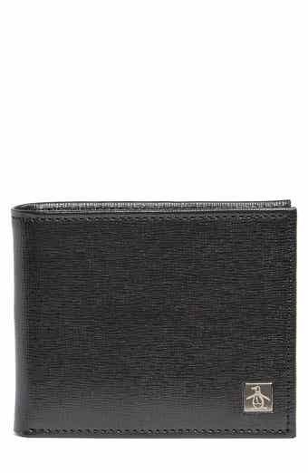 Original Penguin Saffiano Bifold Leather Wallet