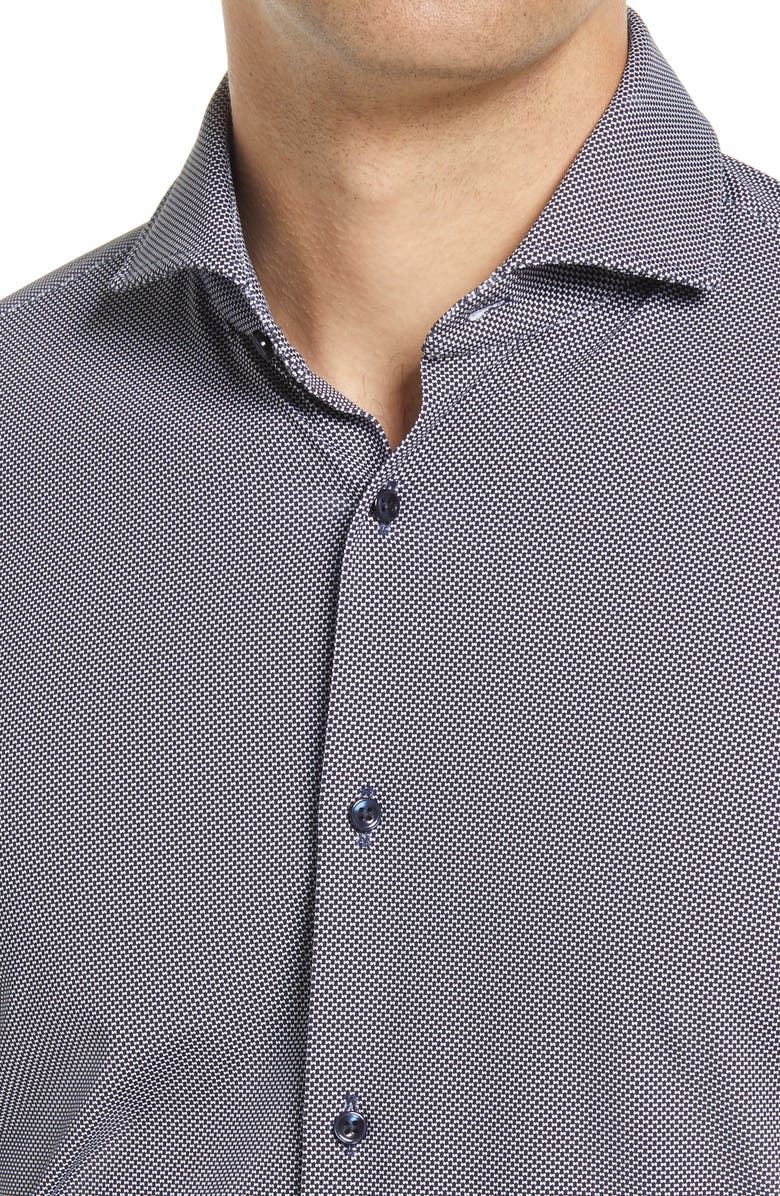 BOSS Jason Slim Fit Microdot Performance Dress Shirt, Alternate, color, 