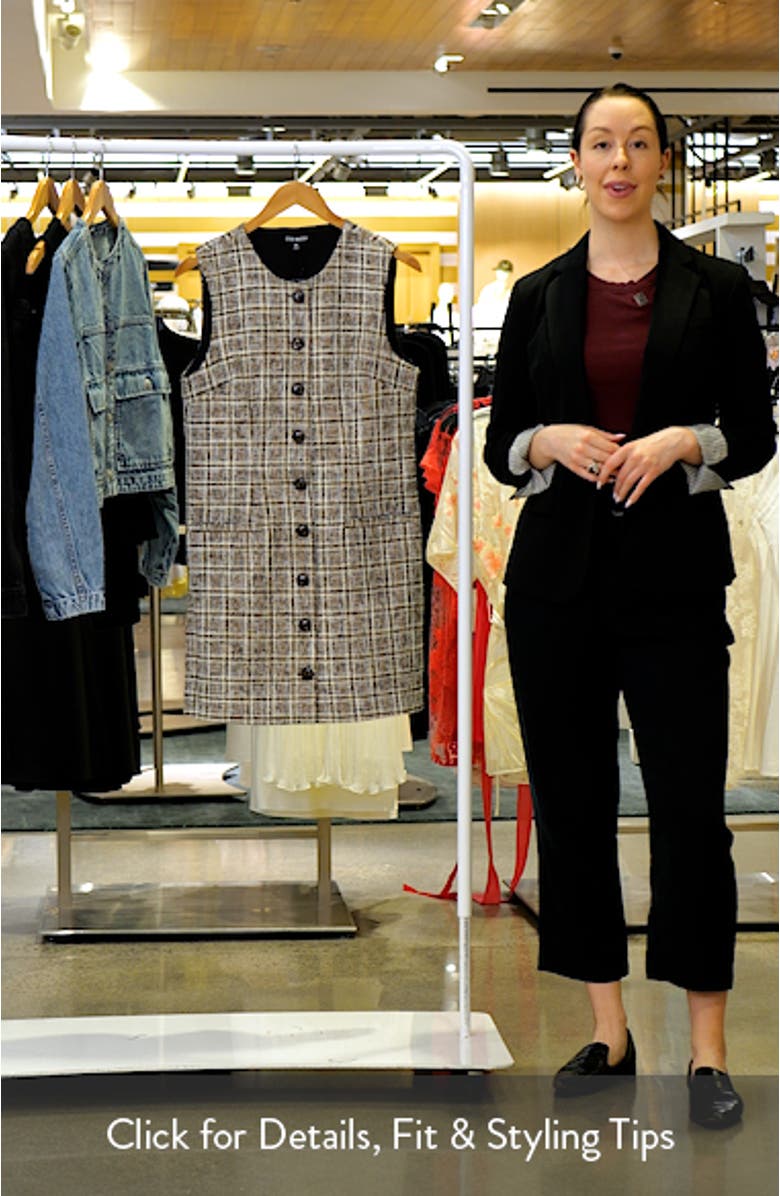 Elsa Windowpane Tweed Minidress, sales video thumbnail