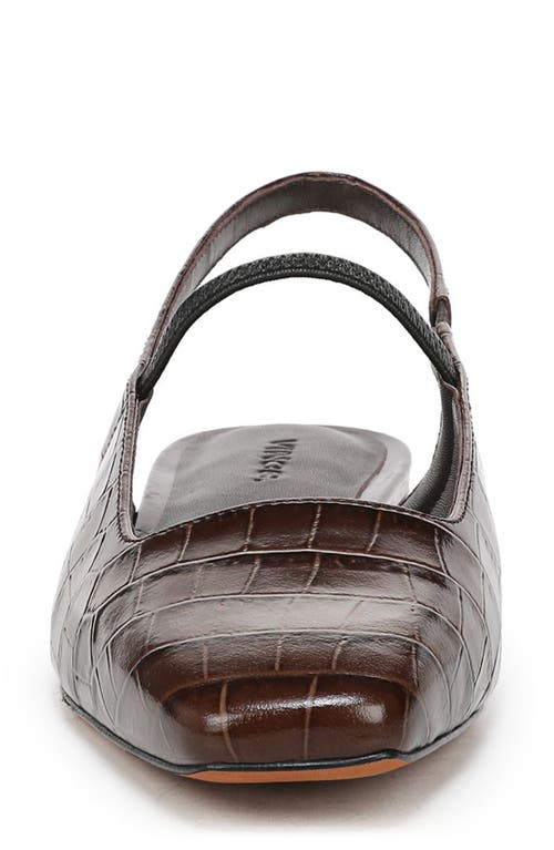 Vince Venice Croc-embossed Leather Slingback Flats
