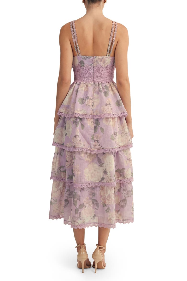 Sylvie Layered Ruffle Sleeveless Maxi Dress, Alternate, color, LAVENDER