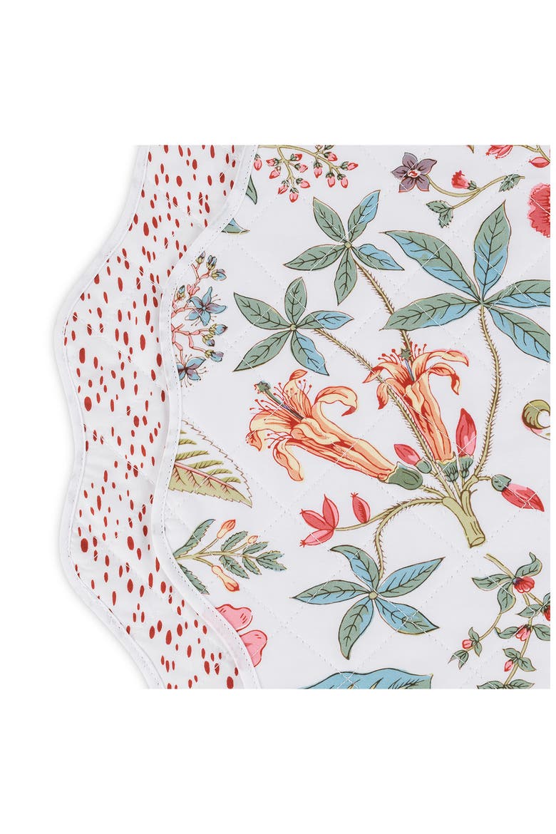 Set of 4 Reversible Quilted Placemats, Alternate, color, POMEGRANATE PINK/ CELINE