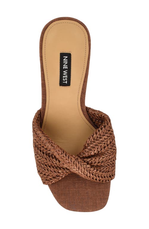 Shop Nine West Nikhil Wedge Sandal In Medium Brown