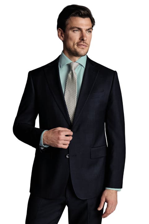 Slim Fit Twill Natural Stretch Suit Jacket