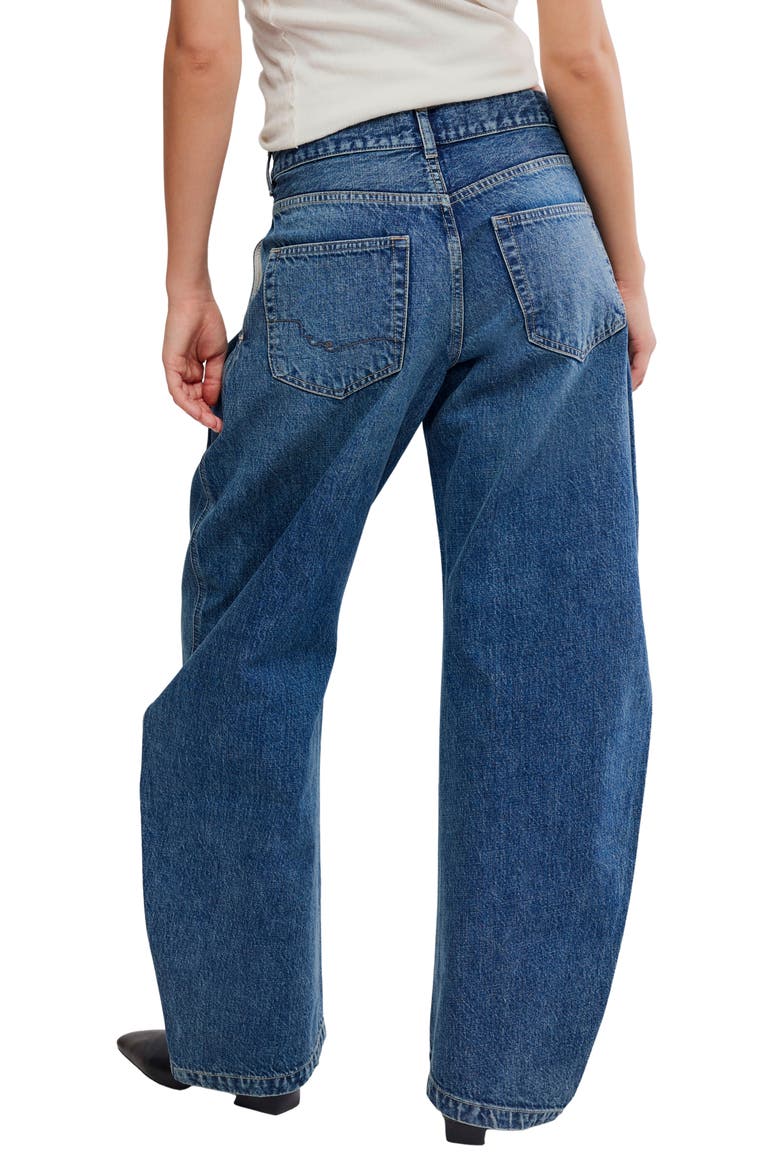Golden Hour Low Rise Wide Leg Jeans, Alternate, color, DEACON BLUE