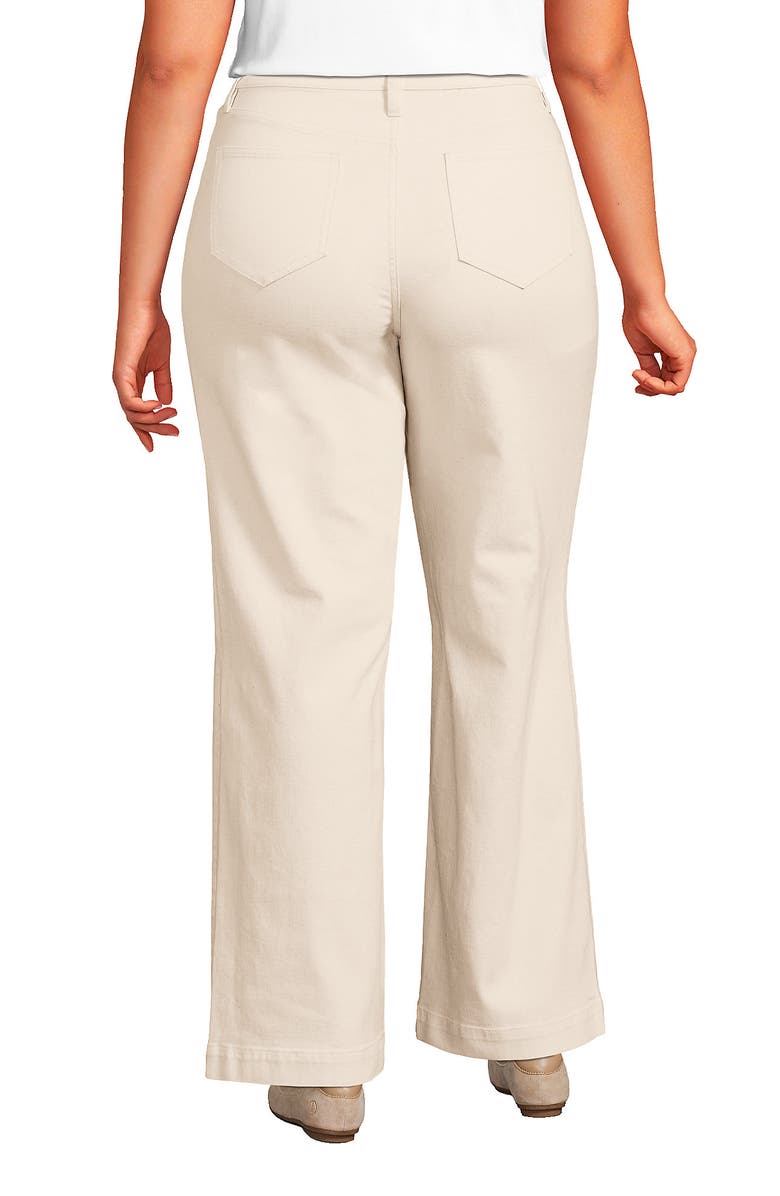 Lands' End High Rise Wide Leg Denim Jeans, Alternate, color, Natural